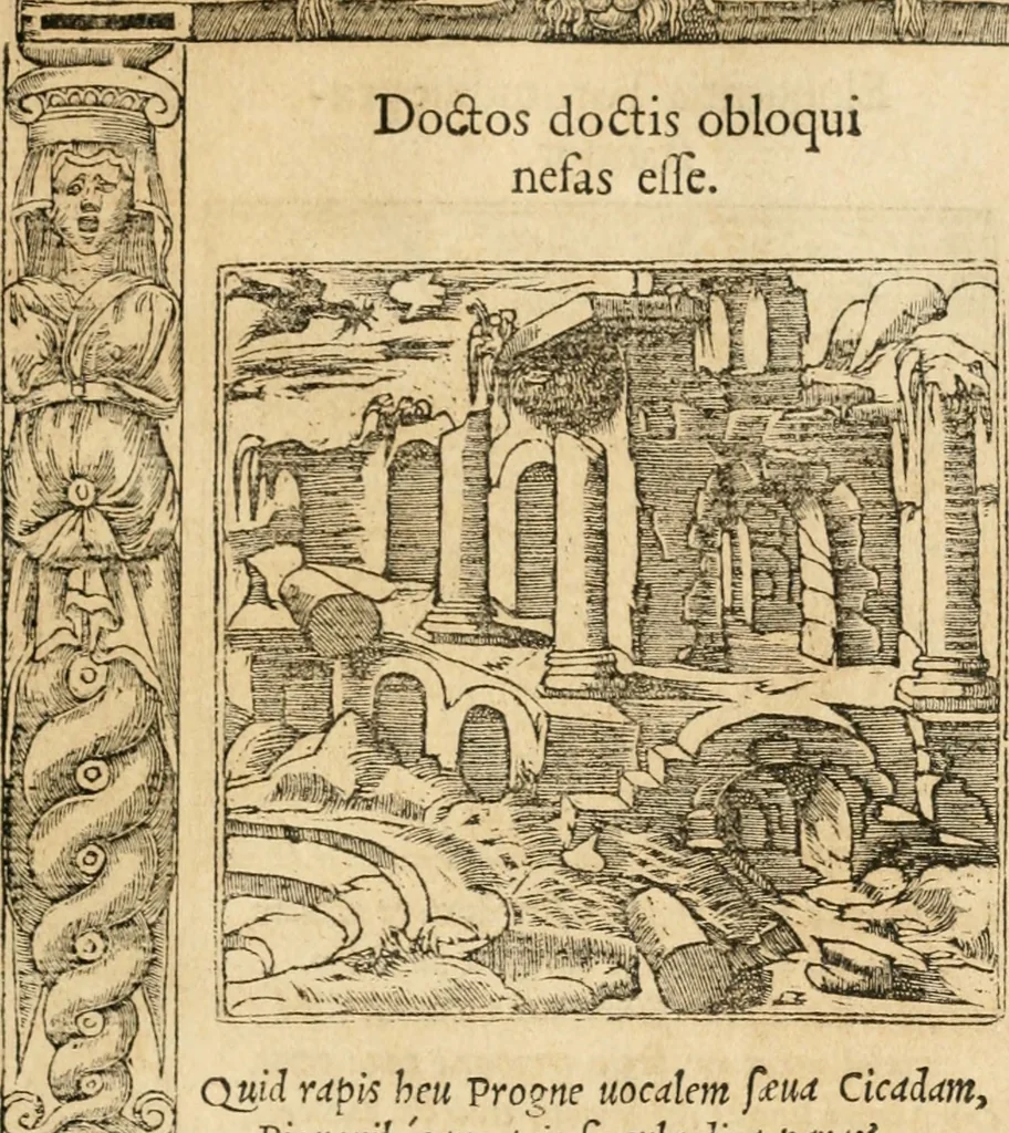 An illustration from Emblemata Andreae Alciati, iurisconsulti clarissimi, 1548, leaf 146