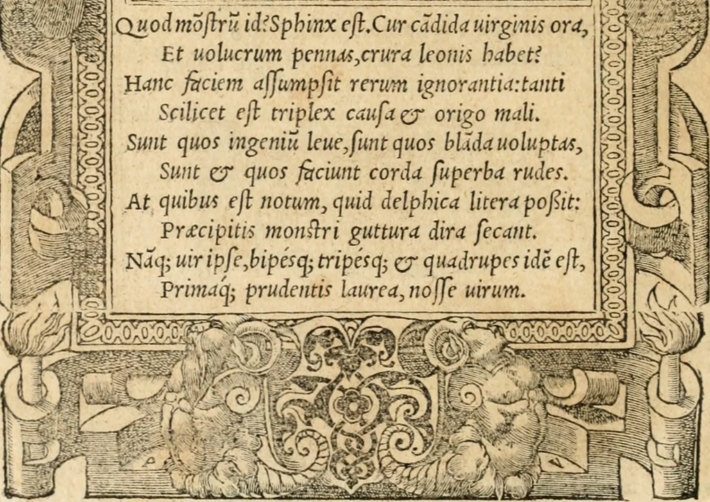 An illustration from Emblemata Andreae Alciati, iurisconsulti clarissimi, 1548, leaf 153