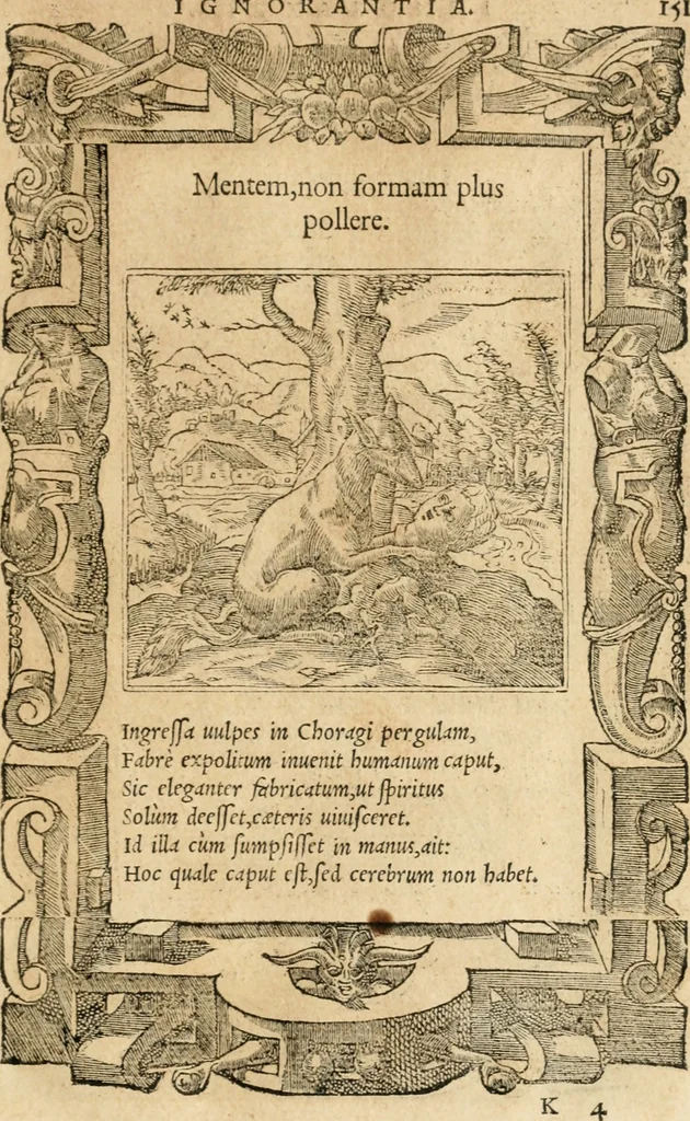 An illustration from Emblemata Andreae Alciati, iurisconsulti clarissimi, 1548, leaf 154