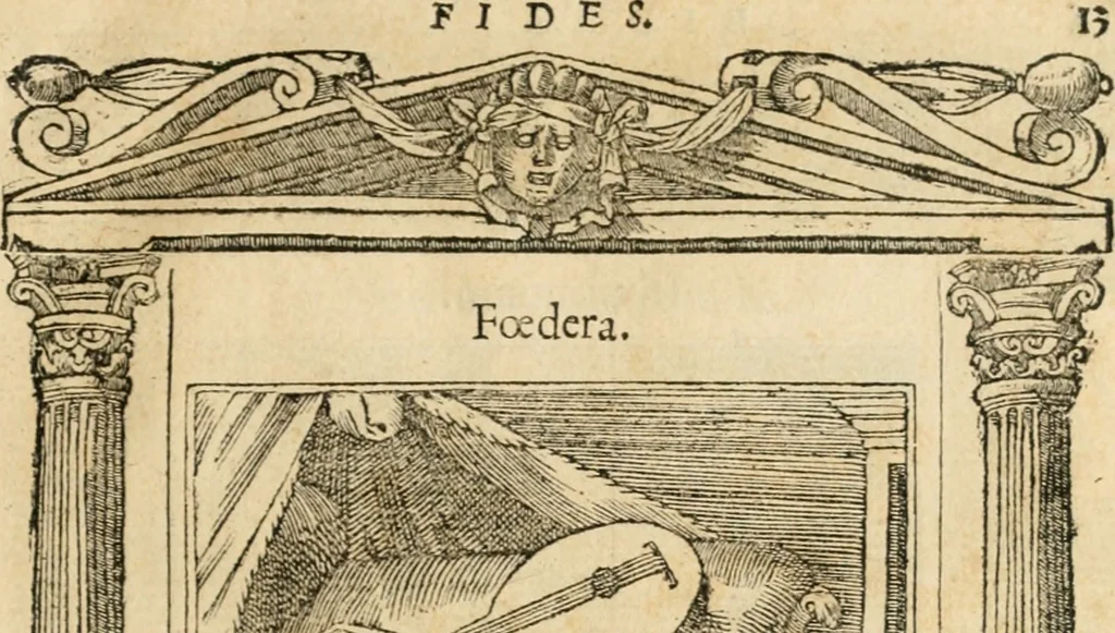 An illustration from Emblemata Andreae Alciati, iurisconsulti clarissimi, 1548, leaf 16