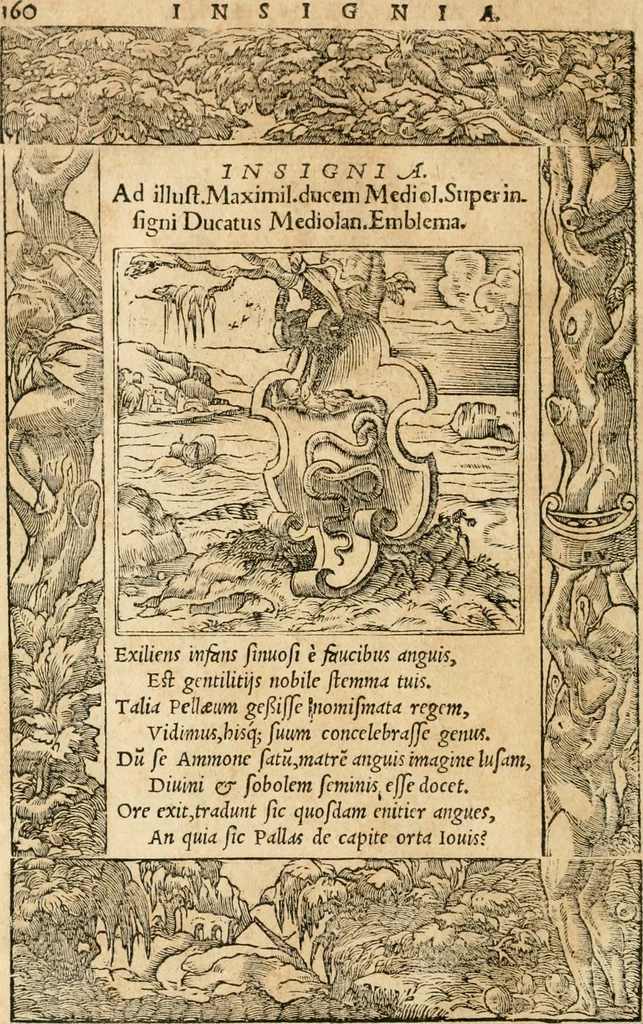 An illustration from Emblemata Andreae Alciati, iurisconsulti clarissimi, 1548, leaf 163