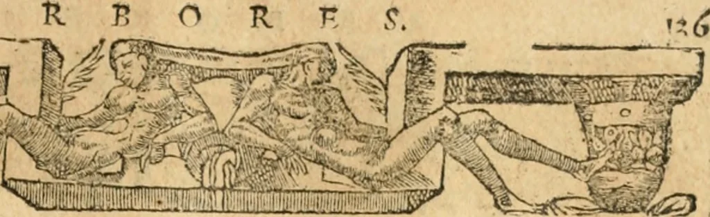 An illustration from Emblemata Andreae Alciati, iurisconsulti clarissimi, 1548, leaf 166