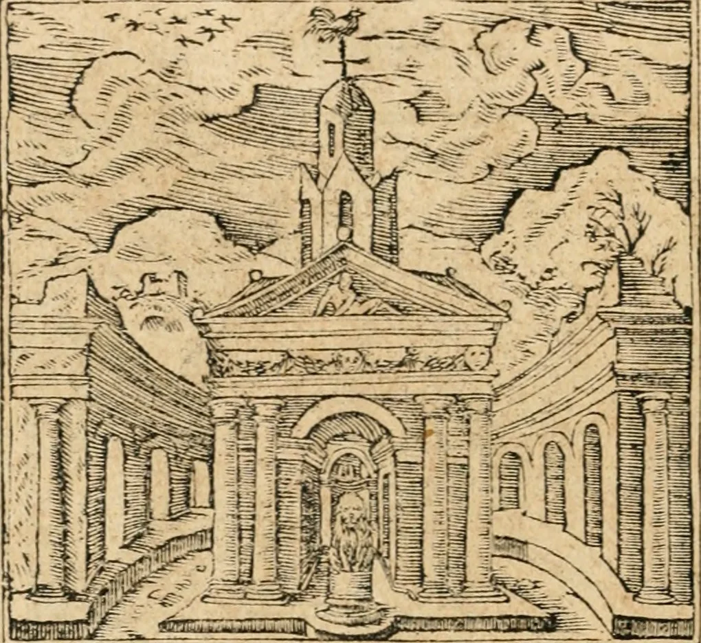 An illustration from Emblemata Andreae Alciati, iurisconsulti clarissimi, 1548, leaf 21