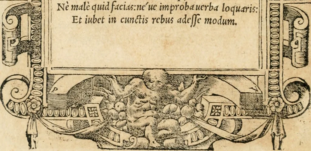 An illustration from Emblemata Andreae Alciati, iurisconsulti clarissimi, 1548, leaf 33