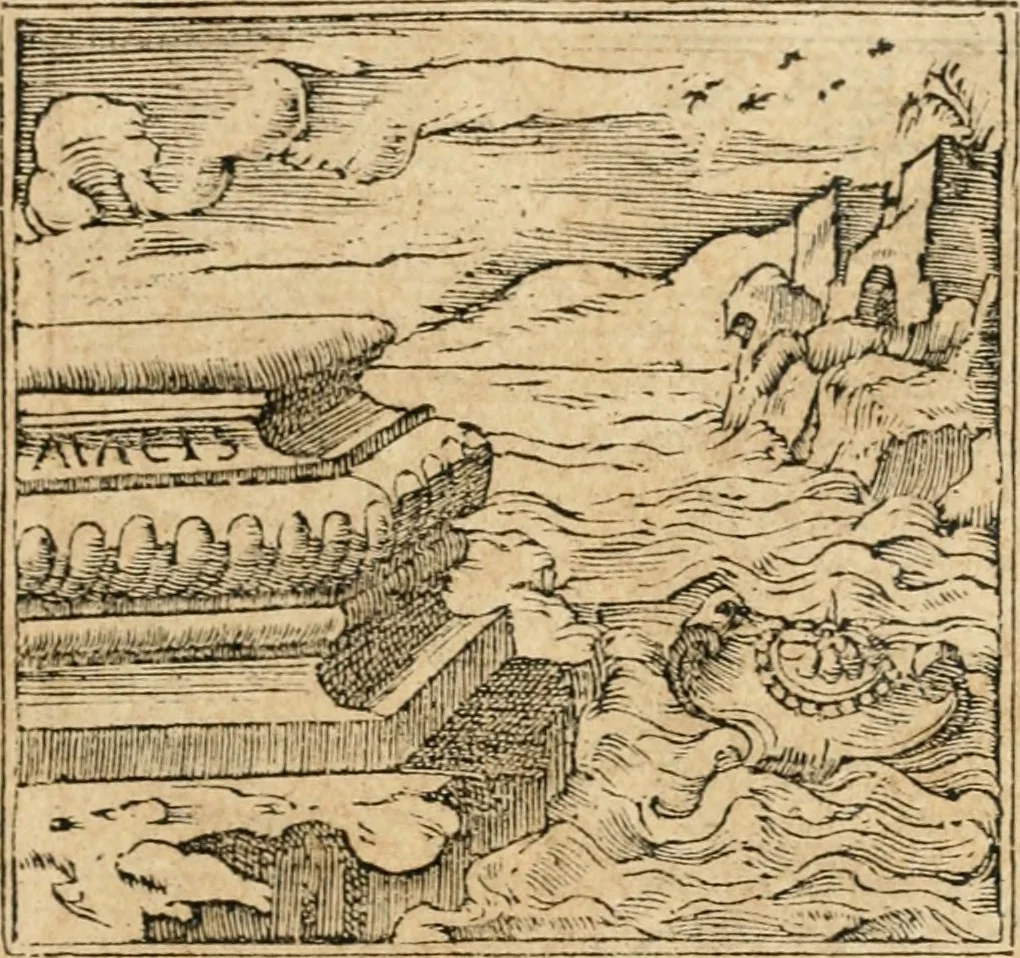An illustration from Emblemata Andreae Alciati, iurisconsulti clarissimi, 1548, leaf 34