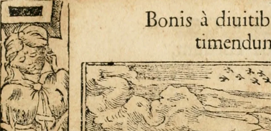 An illustration from Emblemata Andreae Alciati, iurisconsulti clarissimi, 1548, leaf 38