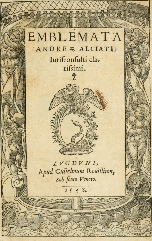 An illustration from Emblemata Andreae Alciati, iurisconsulti clarissimi, 1548, leaf 4