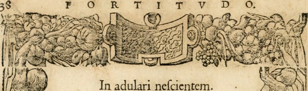 An illustration from Emblemata Andreae Alciati, iurisconsulti clarissimi, 1548, leaf 41
