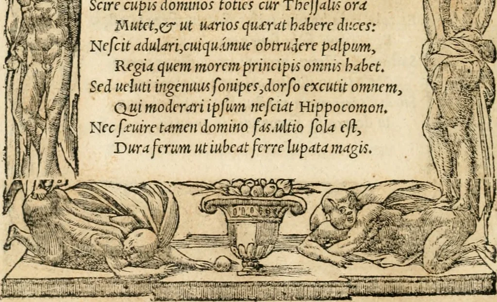 An illustration from Emblemata Andreae Alciati, iurisconsulti clarissimi, 1548, leaf 41