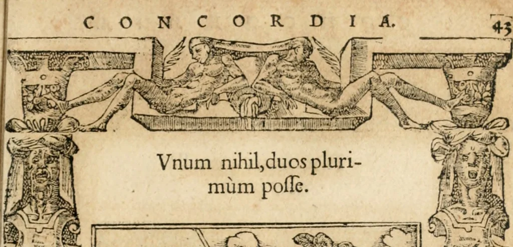 An illustration from Emblemata Andreae Alciati, iurisconsulti clarissimi, 1548, leaf 46