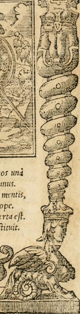 An illustration from Emblemata Andreae Alciati, iurisconsulti clarissimi, 1548, leaf 46