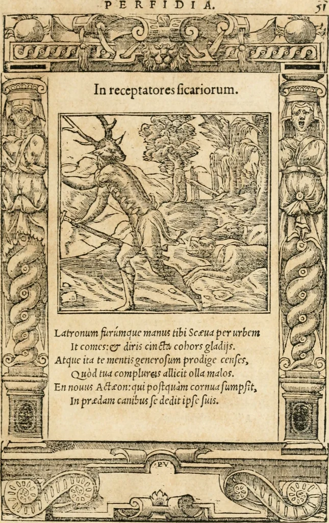 An illustration from Emblemata Andreae Alciati, iurisconsulti clarissimi, 1548, leaf 54
