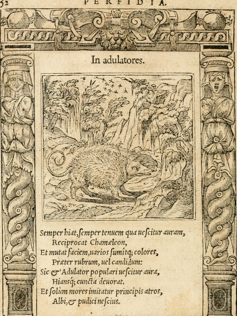An illustration from Emblemata Andreae Alciati, iurisconsulti clarissimi, 1548, leaf 55