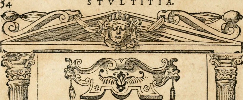 An illustration from Emblemata Andreae Alciati, iurisconsulti clarissimi, 1548, leaf 57