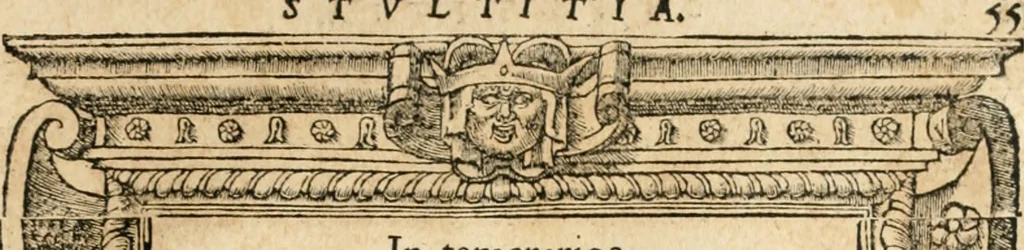 An illustration from Emblemata Andreae Alciati, iurisconsulti clarissimi, 1548, leaf 58