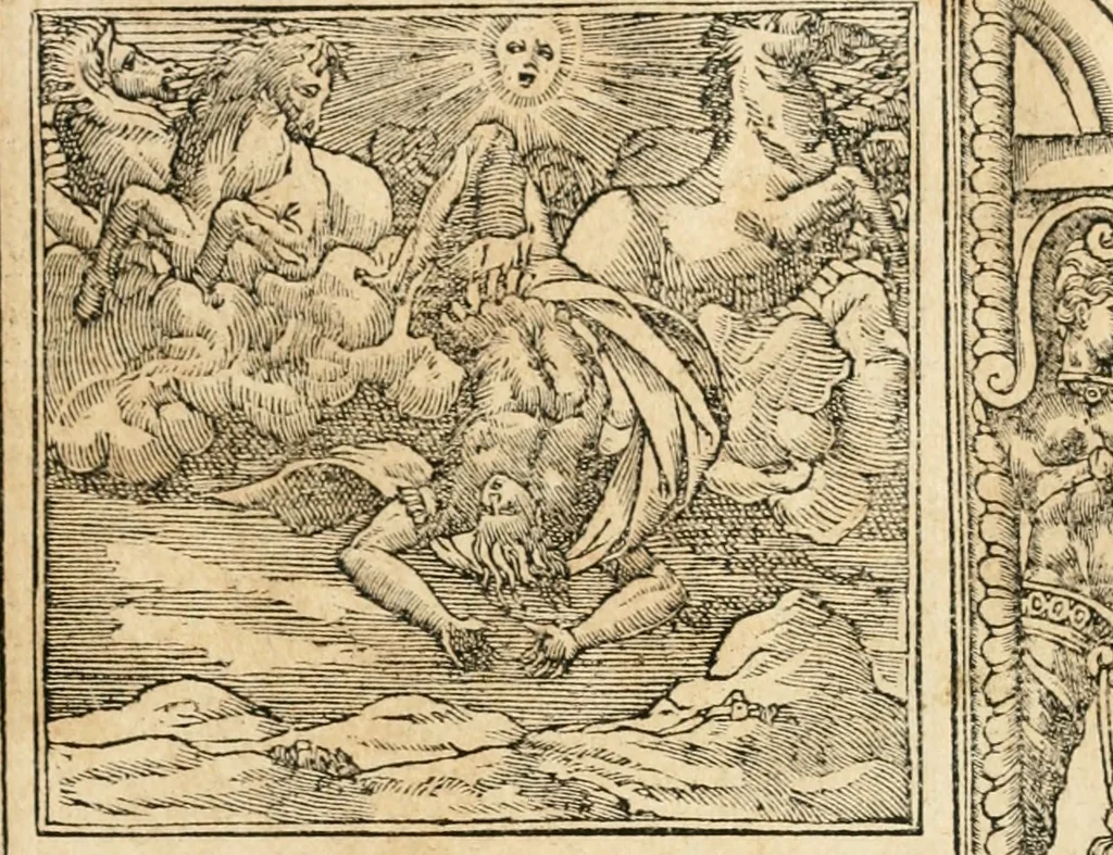 An illustration from Emblemata Andreae Alciati, iurisconsulti clarissimi, 1548, leaf 58
