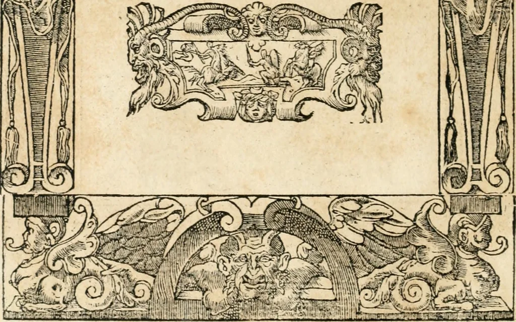 An illustration from Emblemata Andreae Alciati, iurisconsulti clarissimi, 1548, leaf 61