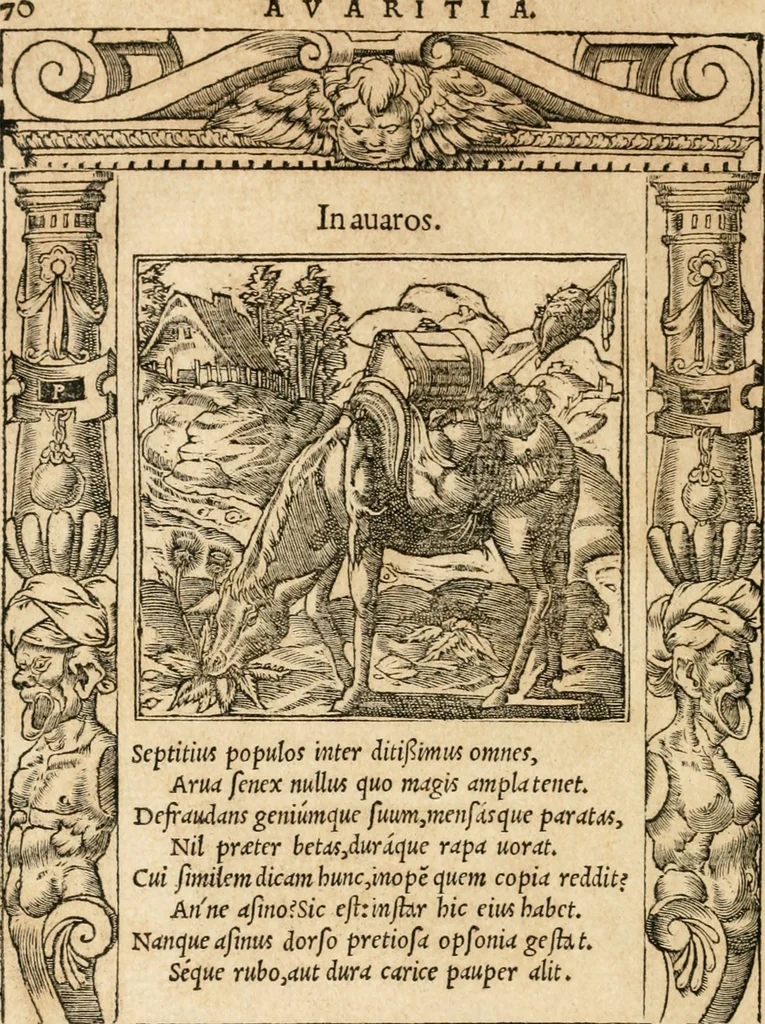An illustration from Emblemata Andreae Alciati, iurisconsulti clarissimi, 1548, leaf 73