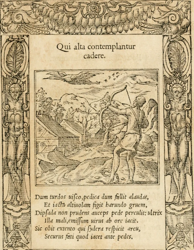 An illustration from Emblemata Andreae Alciati, iurisconsulti clarissimi, 1548, leaf 86