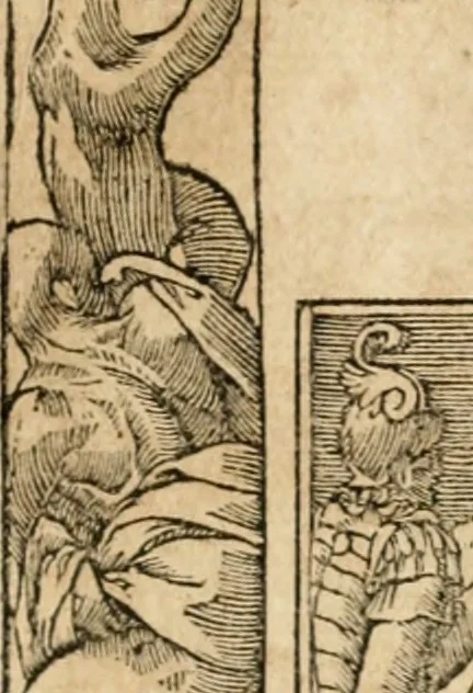 An illustration from Emblemata Andreae Alciati, iurisconsulti clarissimi, 1548, leaf 90