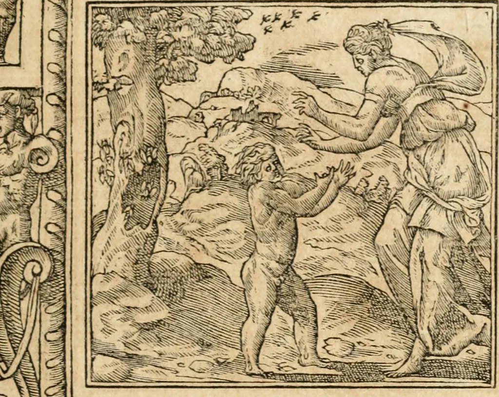 An illustration from Emblemata Andreae Alciati, iurisconsulti clarissimi, 1548, leaf 94