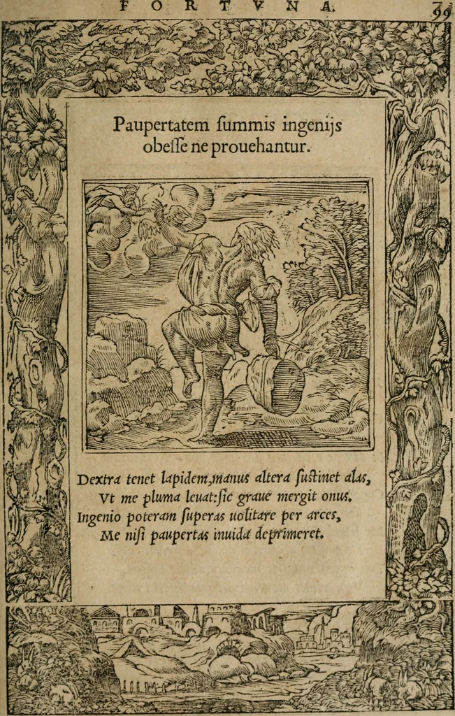 An illustration from Emblemata Andreae Alciati ..., 1548, leaf 102