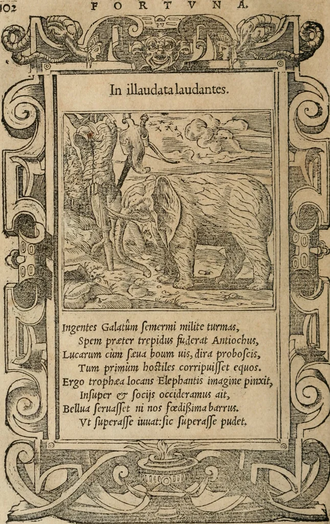 An illustration from Emblemata Andreae Alciati ..., 1548, leaf 105