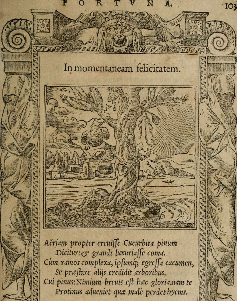 An illustration from Emblemata Andreae Alciati ..., 1548, leaf 106