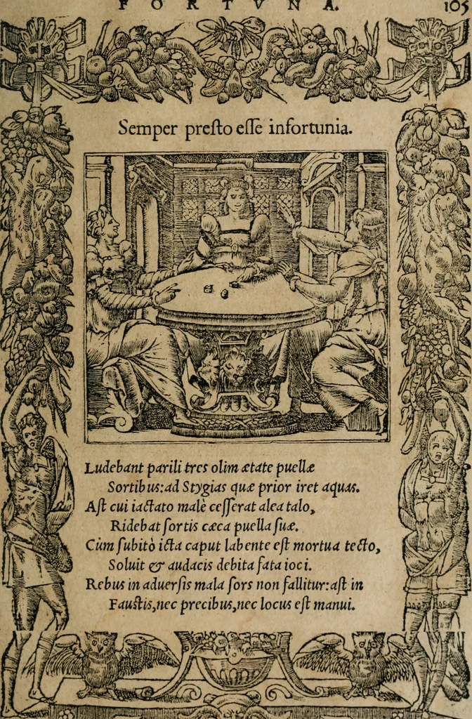 An illustration from Emblemata Andreae Alciati ..., 1548, leaf 108
