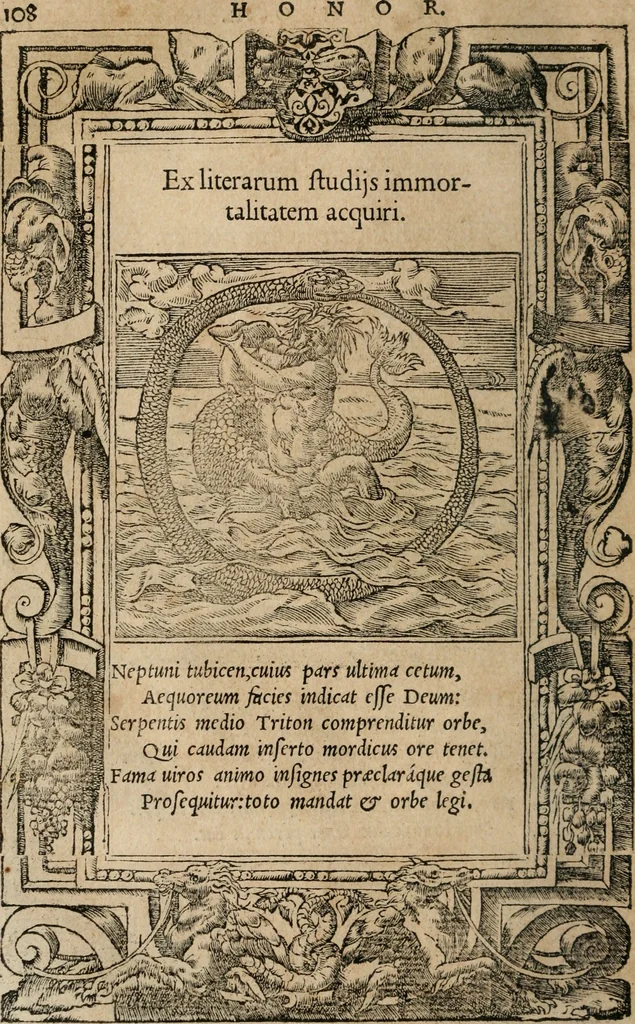 An illustration from Emblemata Andreae Alciati ..., 1548, leaf 111