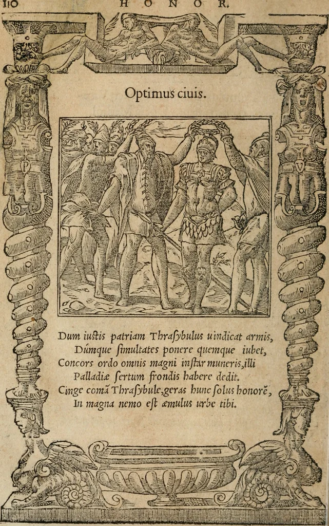 An illustration from Emblemata Andreae Alciati ..., 1548, leaf 113