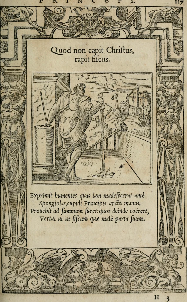 An illustration from Emblemata Andreae Alciati ..., 1548, leaf 120
