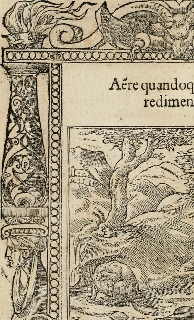 An illustration from Emblemata Andreae Alciati ..., 1548, leaf 123
