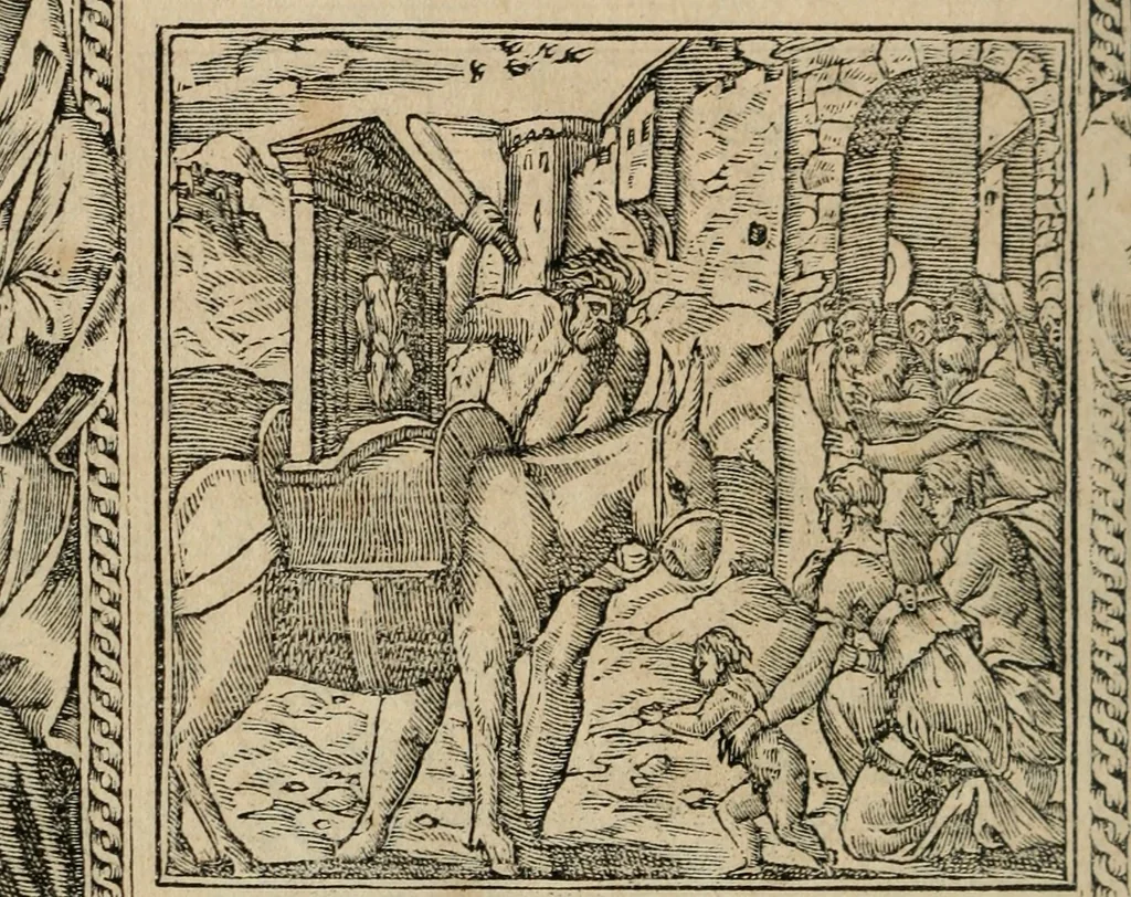 An illustration from Emblemata Andreae Alciati ..., 1548, leaf 13