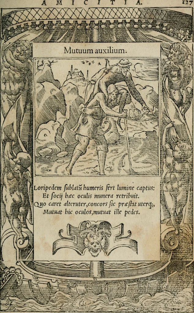 An illustration from Emblemata Andreae Alciati ..., 1548, leaf 130