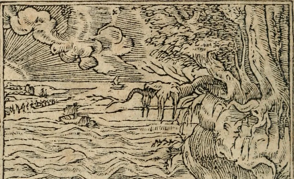 An illustration from Emblemata Andreae Alciati ..., 1548, leaf 135