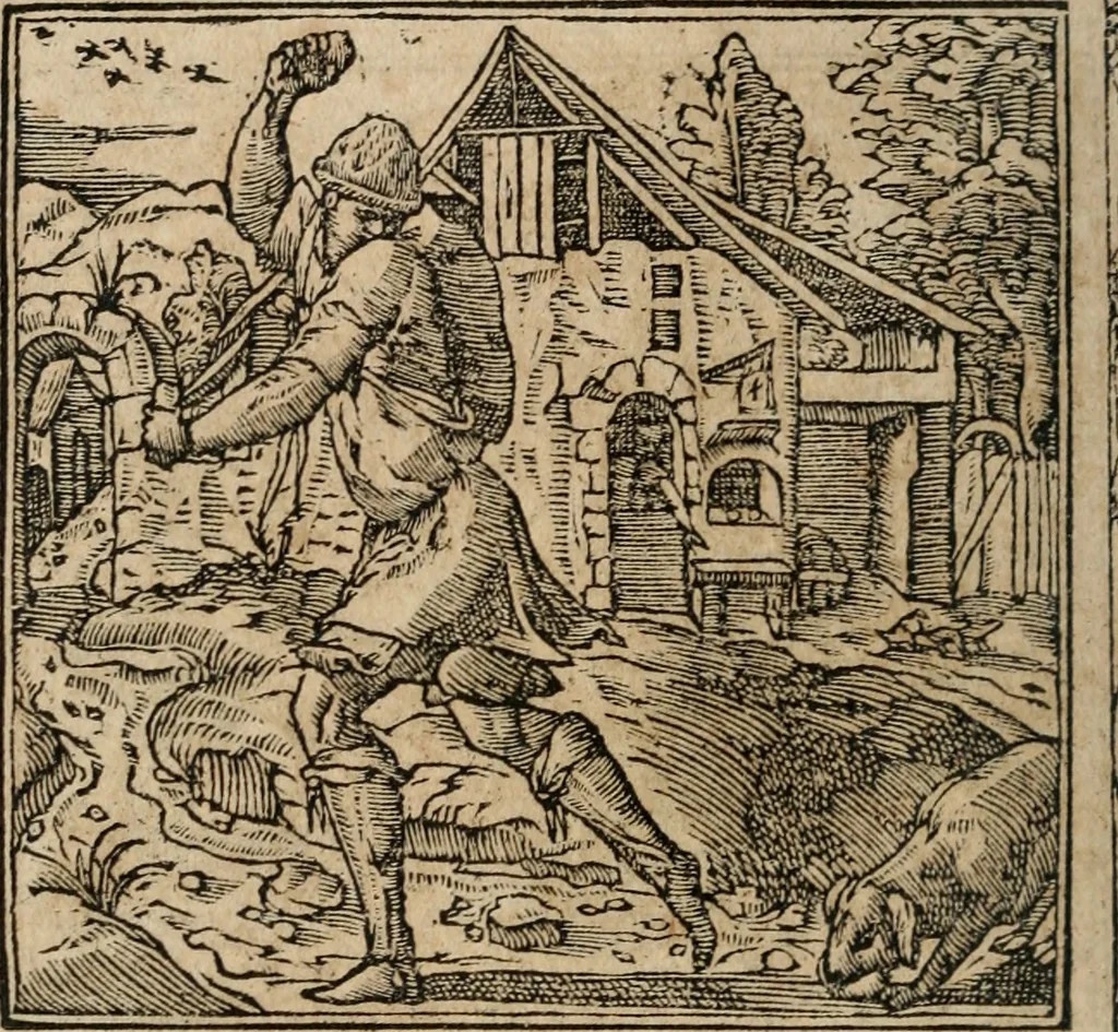 An illustration from Emblemata Andreae Alciati ..., 1548, leaf 141