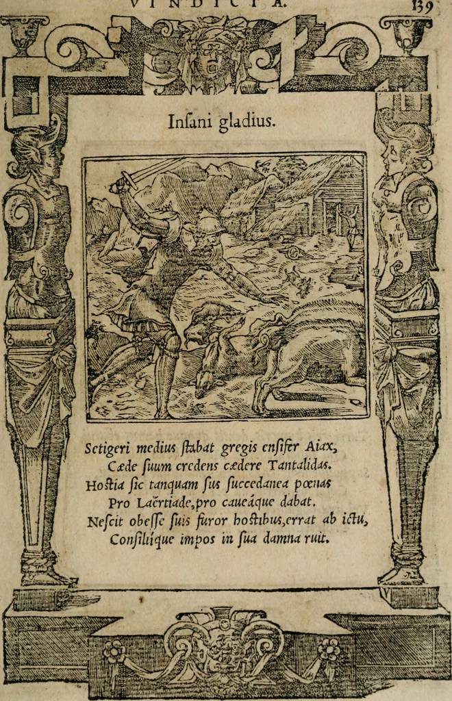 An illustration from Emblemata Andreae Alciati ..., 1548, leaf 142
