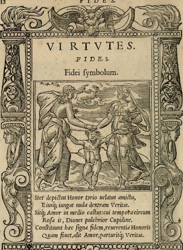 An illustration from Emblemata Andreae Alciati ..., 1548, leaf 15
