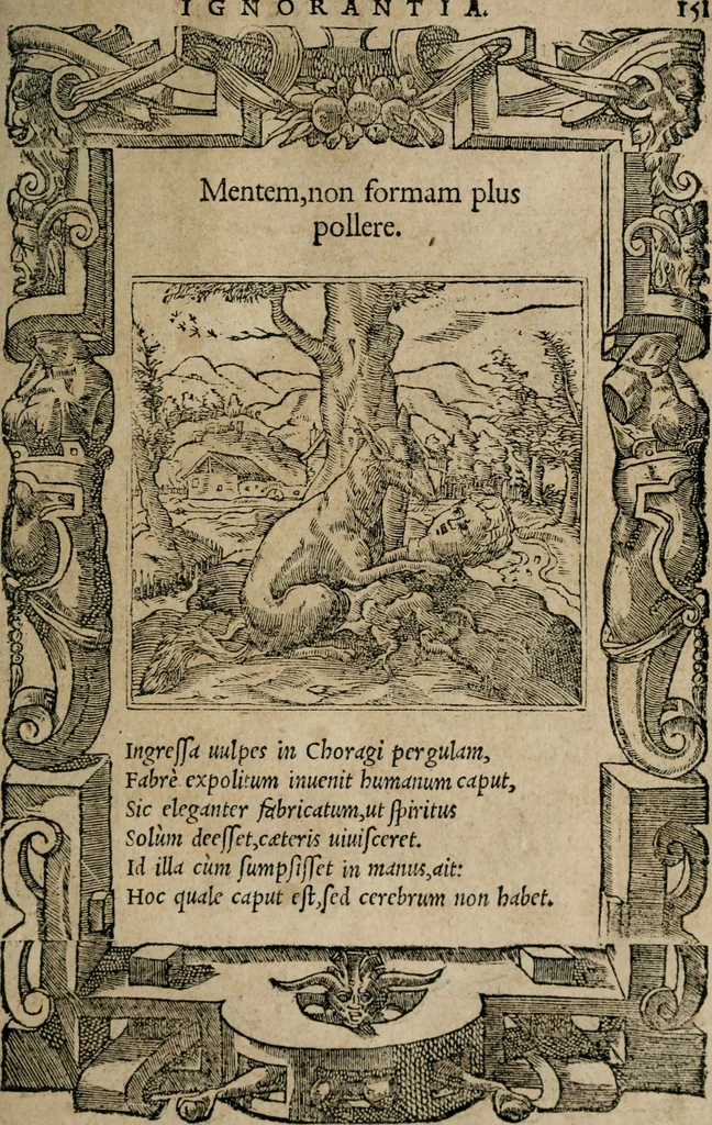 An illustration from Emblemata Andreae Alciati ..., 1548, leaf 154