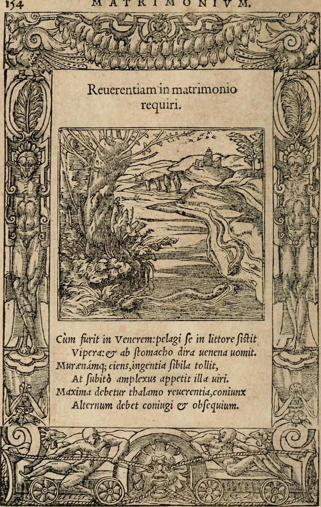 An illustration from Emblemata Andreae Alciati ..., 1548, leaf 157