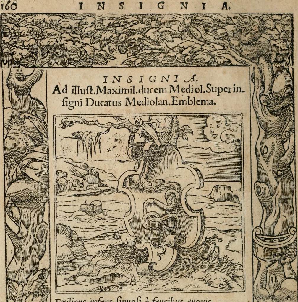 An illustration from Emblemata Andreae Alciati ..., 1548, leaf 163