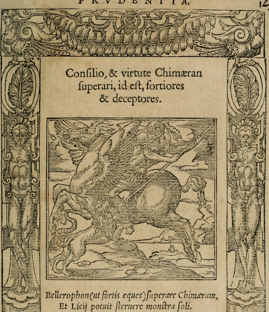 An illustration from Emblemata Andreae Alciati ..., 1548, leaf 20