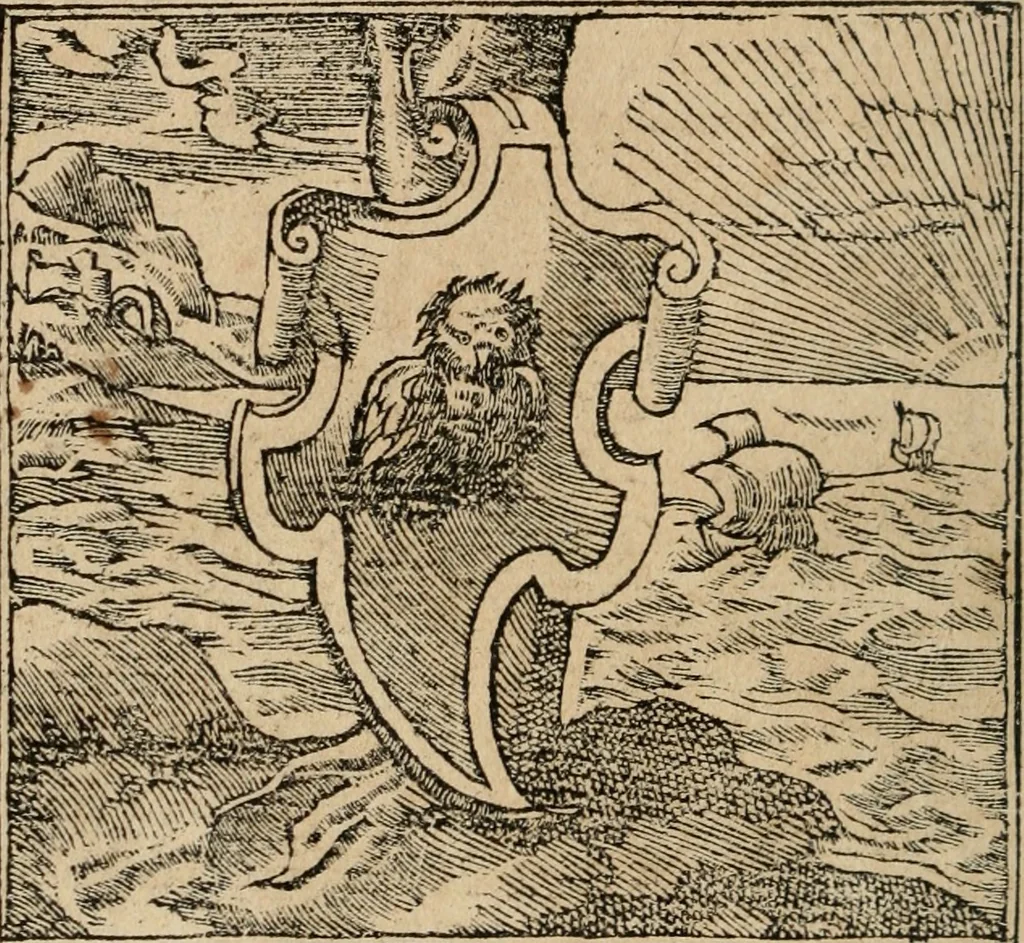 An illustration from Emblemata Andreae Alciati ..., 1548, leaf 25