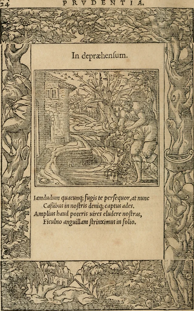 An illustration from Emblemata Andreae Alciati ..., 1548, leaf 27