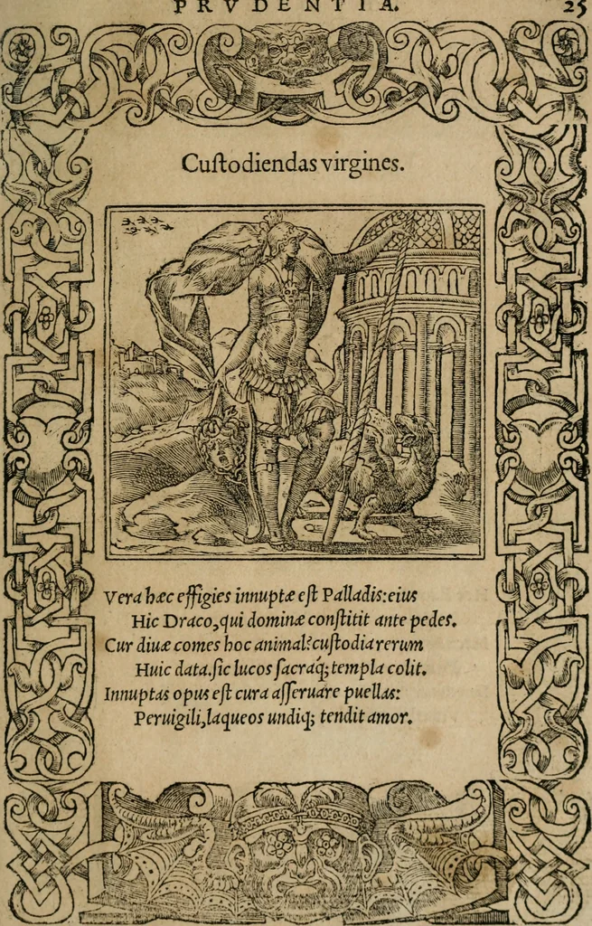 An illustration from Emblemata Andreae Alciati ..., 1548, leaf 28