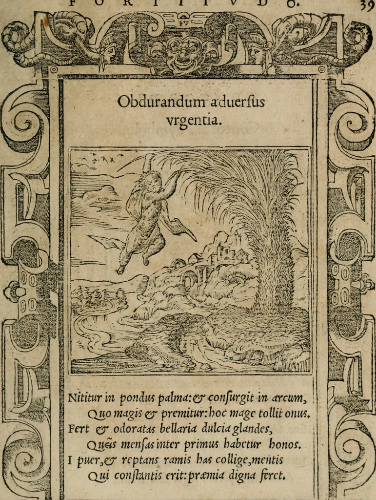 An illustration from Emblemata Andreae Alciati ..., 1548, leaf 42
