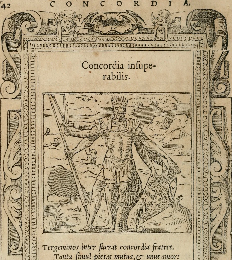 An illustration from Emblemata Andreae Alciati ..., 1548, leaf 45