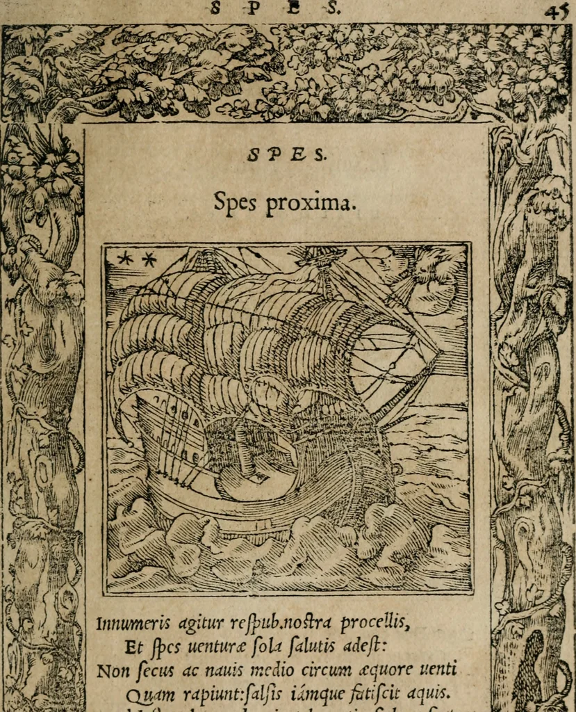 An illustration from Emblemata Andreae Alciati ..., 1548, leaf 48