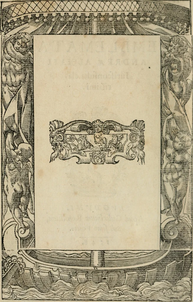An illustration from Emblemata Andreae Alciati ..., 1548, leaf 5